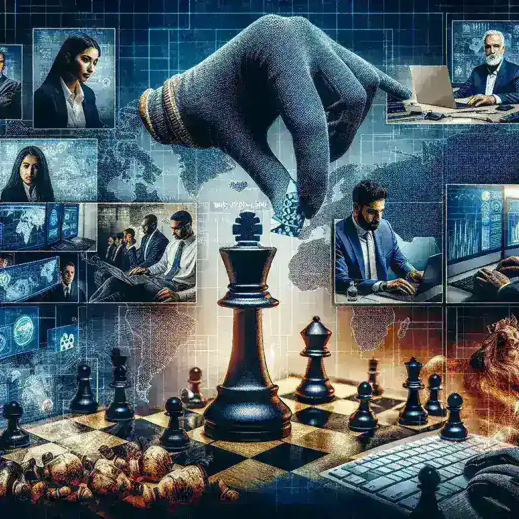 "Remote work cybersecurity strategy illustrated with professionals collaborating at home, highlighting the rise of defense investments in remote operations amid evolving geopolitical challenges."