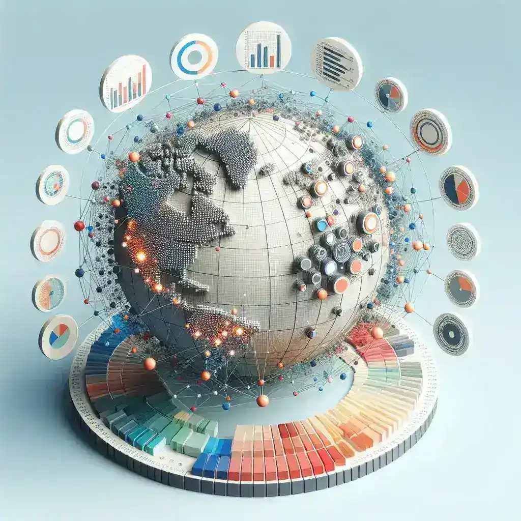 "Visual representation of data segmentation techniques illustrating clustering methods for organizing web data into distinct segments in a digital marketing strategy."